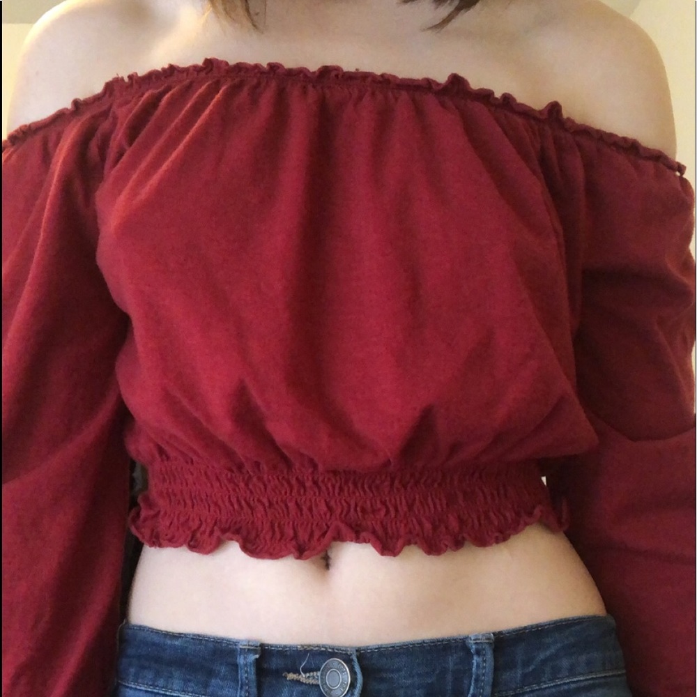 Off the shoulder crop top